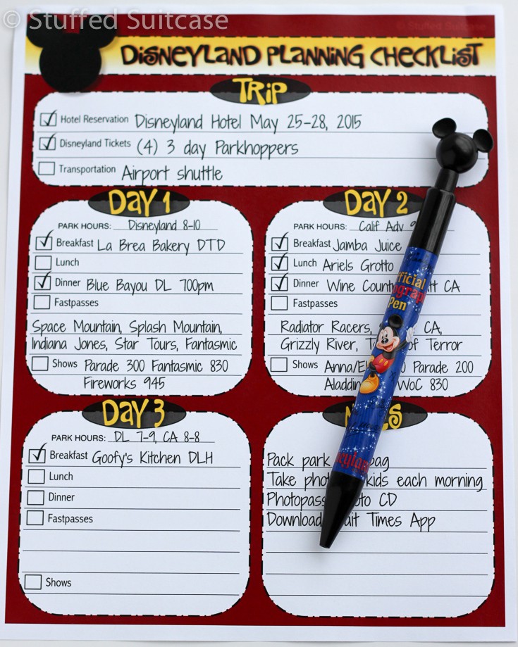 disneyland-checklist-for-planning-your-disney-vacation-days