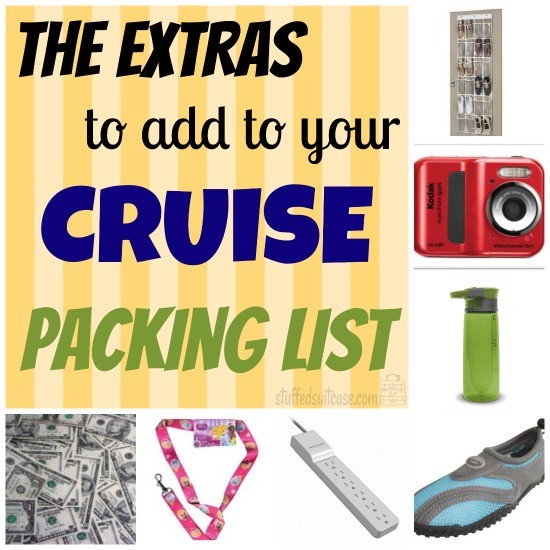 Cruise Packing List Extras - list of items that you should pack for your cruise StuffedSuitcase.com #family #travel
