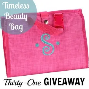 Thirty One Timeless Beauty Travel Bag Giveaway StuffedSuitcase.com #win #contest perfect for family kids vacation organization
