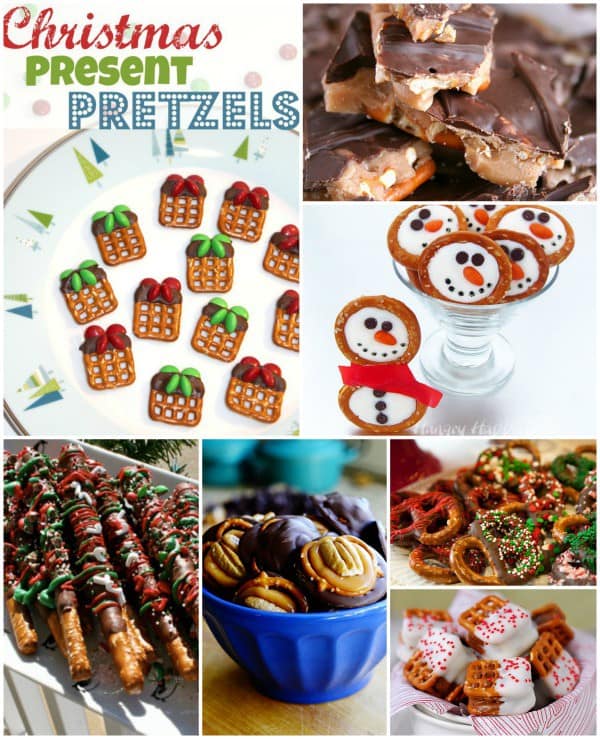 Christmas Pretzels Recipes Round Up - great for holiday treats and gifts StuffedSuitcase.com