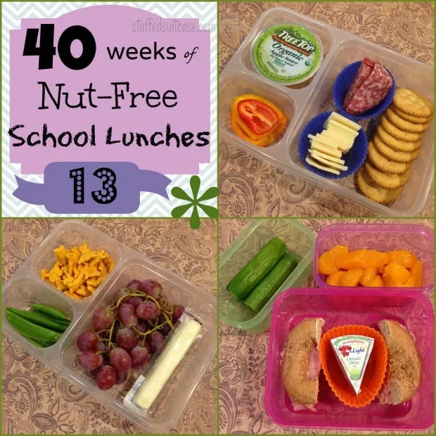 Week 13 of 40 Weeks of Nut Free Kids School Lunches - lunch box packing ideas StuffedSuitcase.com