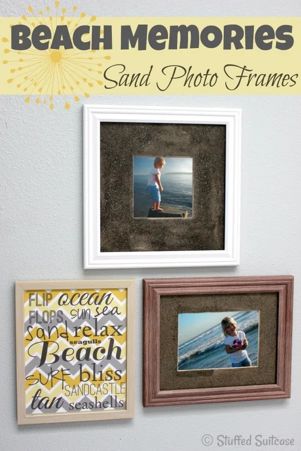 DIY Sand Photo Frames for a souvenir to display your Beach Vacation Memories StuffedSuitcase.com family travel