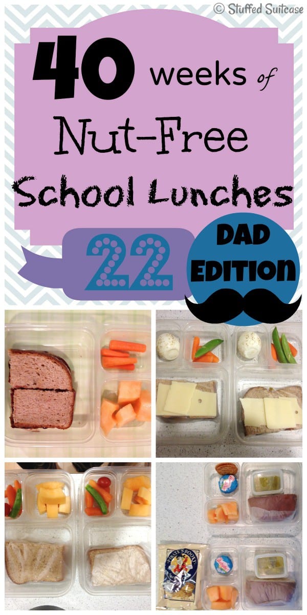 Dad Lunches - Week 22 of 40 Weeks of Nut Free Kids School Lunches StuffedSuitcase.com lunch packing ideas