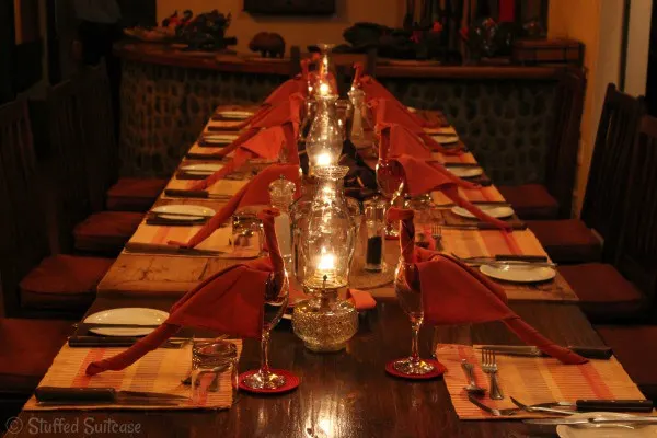 The Garden Lodge Kasane Botswana Dinner Table StuffedSuitcase.com
