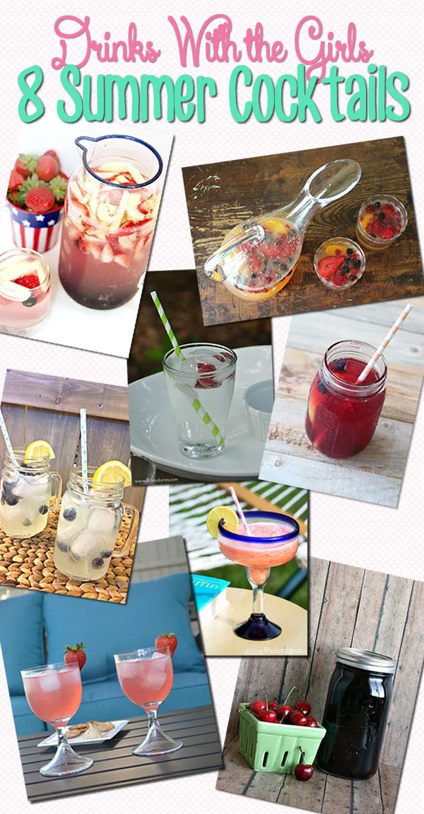 Summer Drinks with the Girls - kick back and relax with these cocktail beverage recipes StuffedSuitcase.com