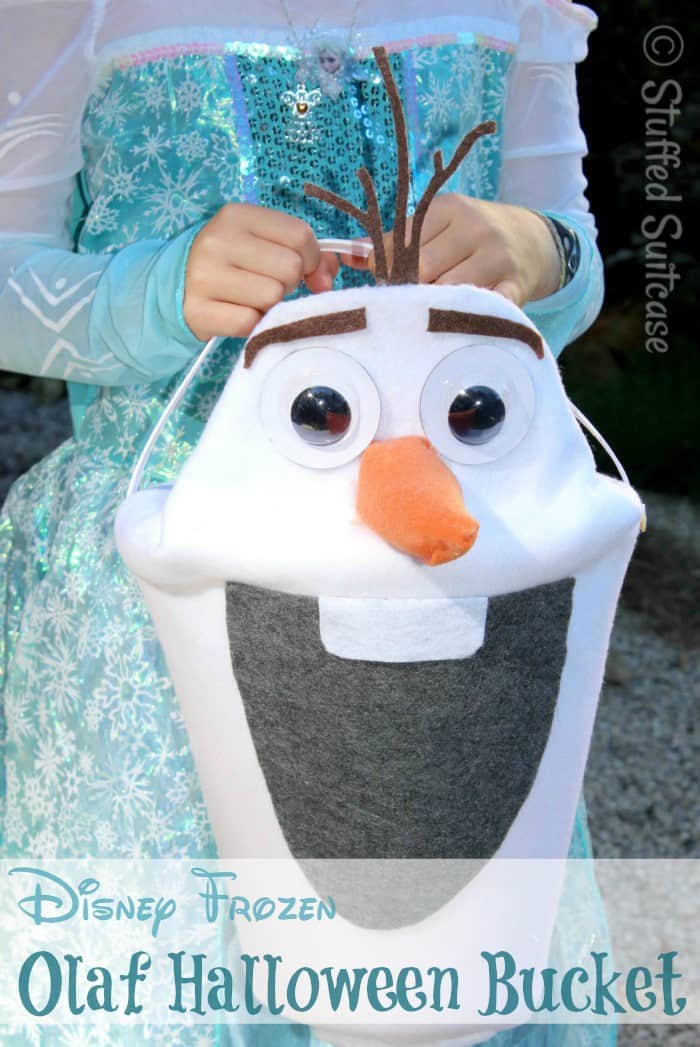 Trick or Treat with this cute Disney Frozen Olaf Bucket - the perfect match for your Elsa or Anna costume this Halloween | StuffedSuitcase.com