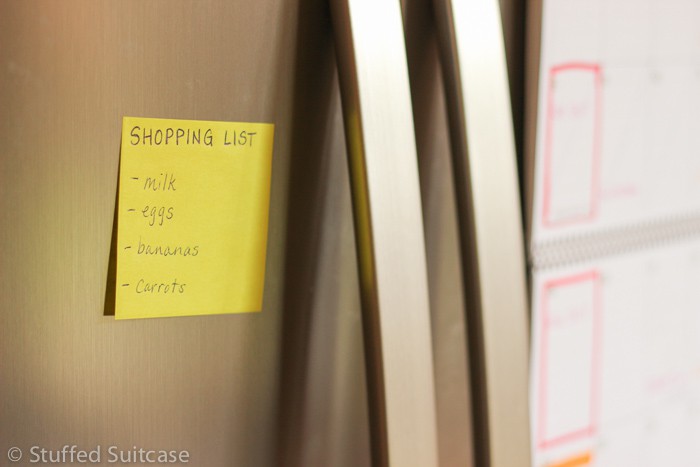 Shopping list reminders work nicely on your refrigerator