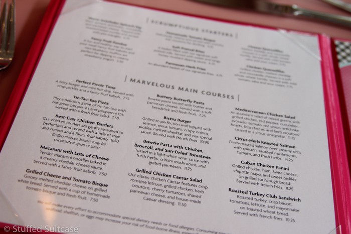 american girl cafe menu