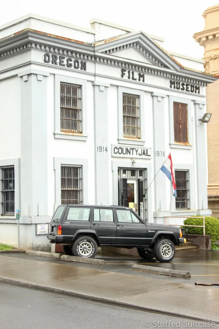 The Oregon Film Museum in Astoria, Oregon, is housed in the old jail, which was used in the filming of the Goonies movie.