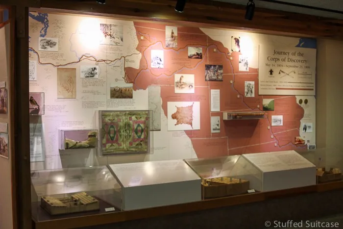 Great educational displays inside the Lewis & Clark Visitors Center