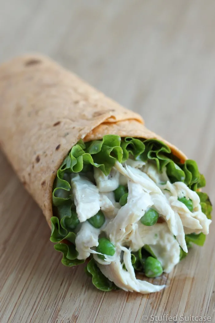 This tasty ranch chicken wrap is an excellent lunch to create with your leftover chicken.
