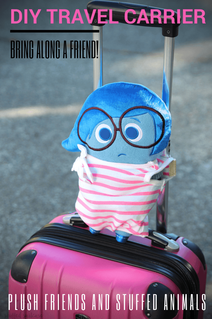 Create a cute travel carrier for your kids to bring along their cuddly friends on your family vacation. This is a simple DIY project that will help prevent forgotten stuffed animals and friends during your trip.