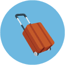 suitcase button graphic