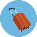 suitcase button graphic