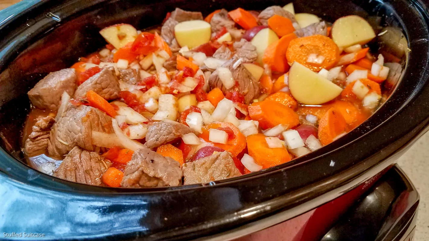 Crockpot Beef Ragout for Beauty and the Beast Dinner © Stuffed Suitcase