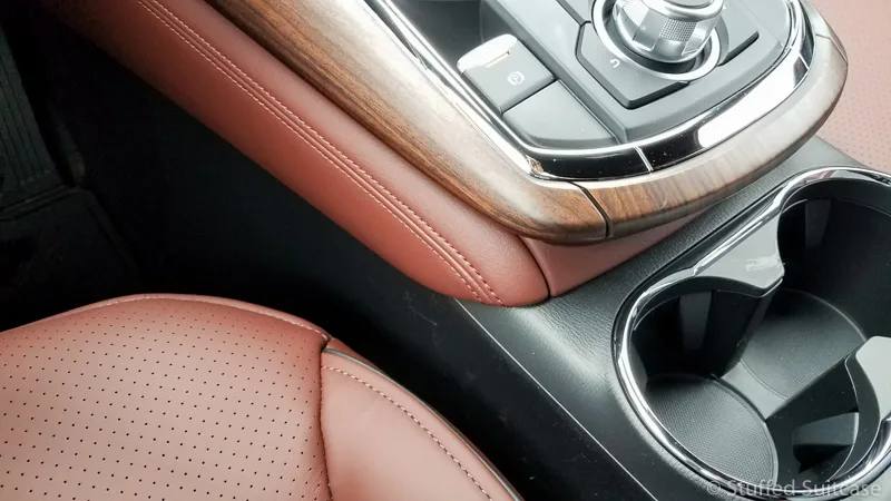Gorgeous nappa leather and rosewood trim on Signature Mazda CX-9 | © Stuffed Suitcase