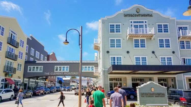 exterior view of intercontinental hotel on cannery row in monterey