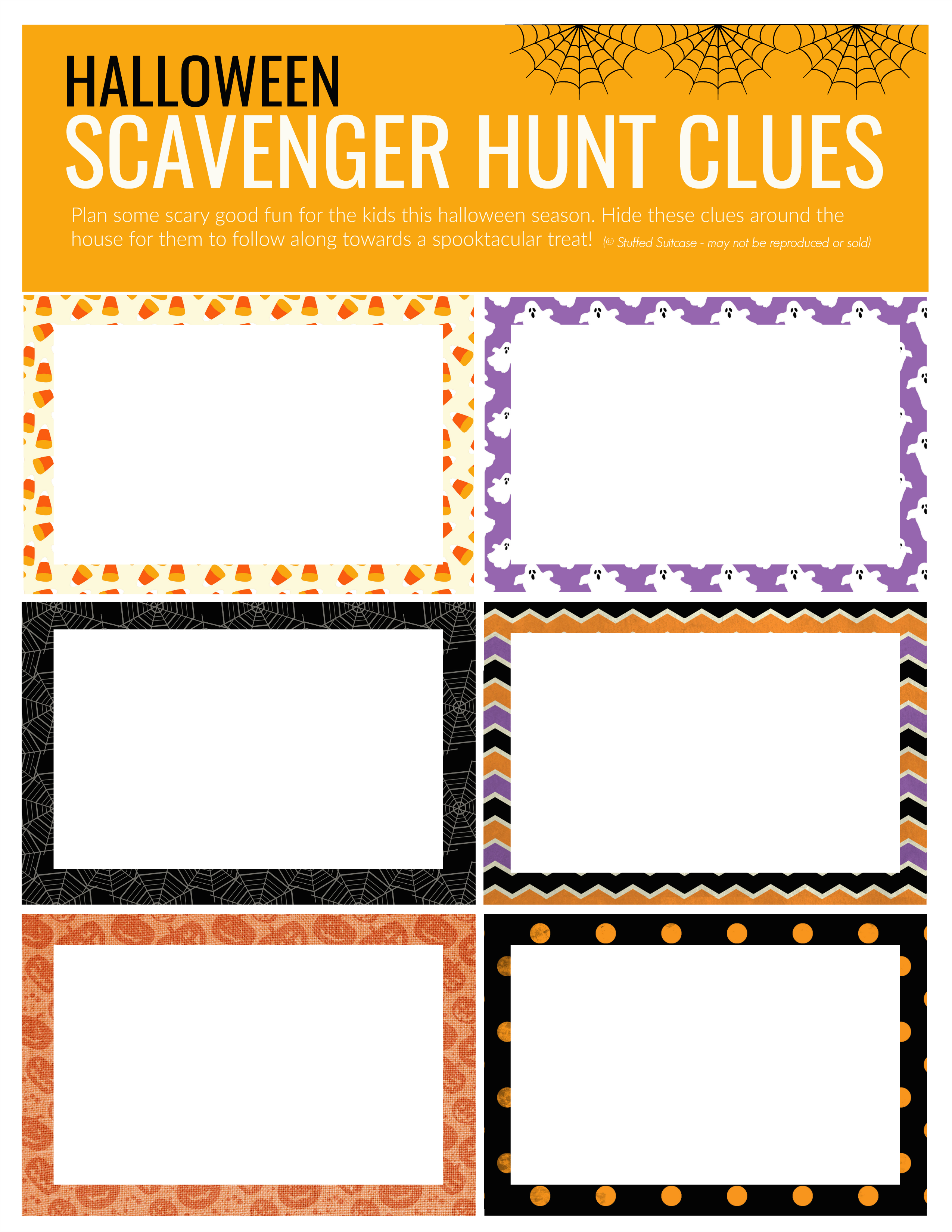 Free Halloween Scavenger Hunt Template Printable Templates