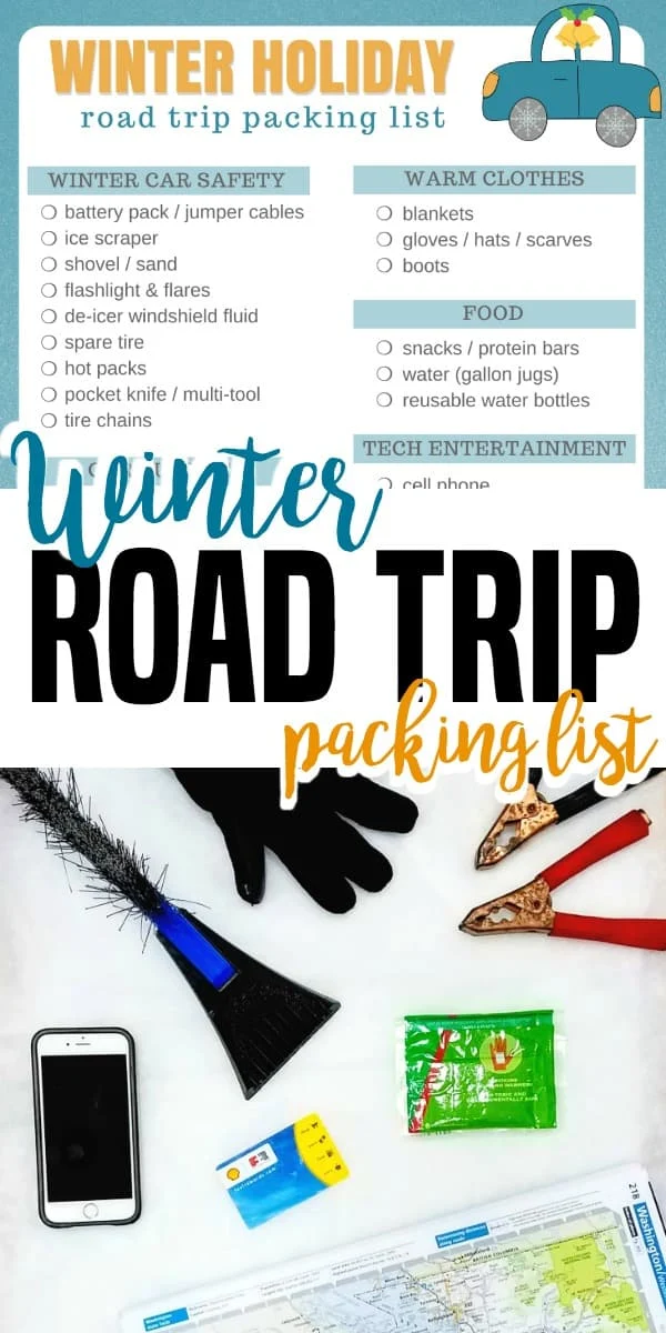 Don't forget these winter road trip essentials when you're heading out for your holiday vacation - winter travel packing tips #roadtrip