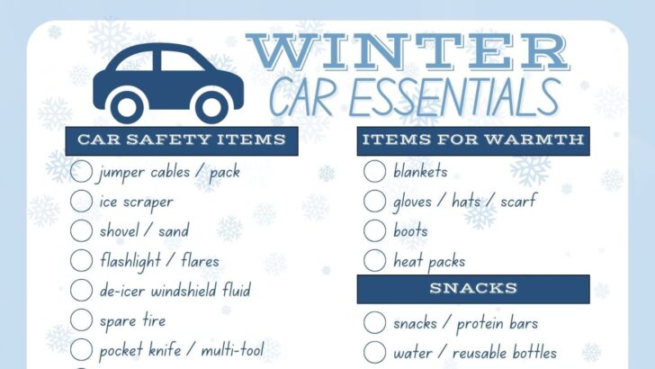 winter car essentials checklist