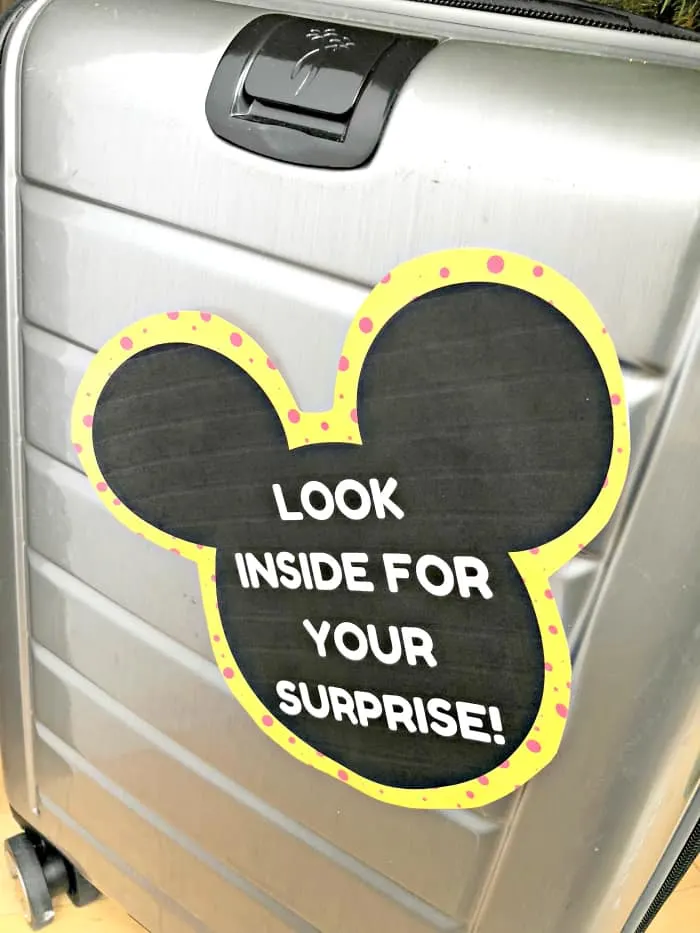 End your Disney scavenger at the suitcase with a fun surprise inside! © Stuffed Suitcase