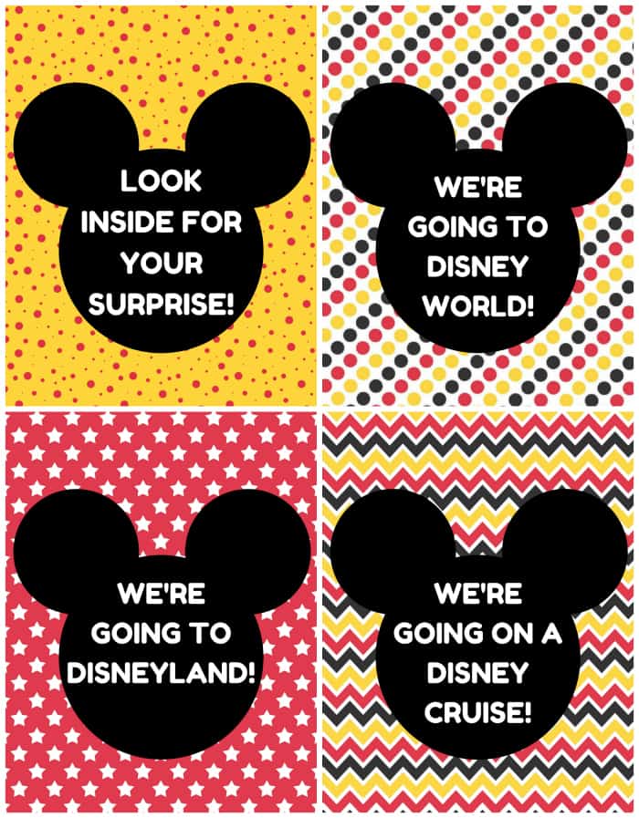 CLICK TO DOWNLOAD Disney Vacation Surprise Announcement Printables © Stuffed Suitcase