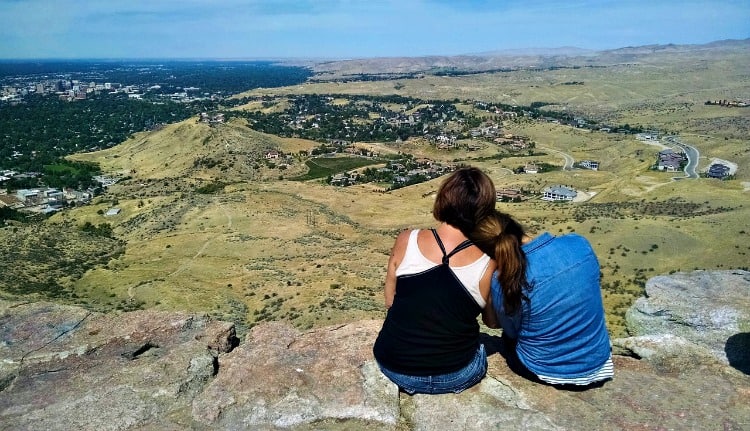 hiking overlook in boise