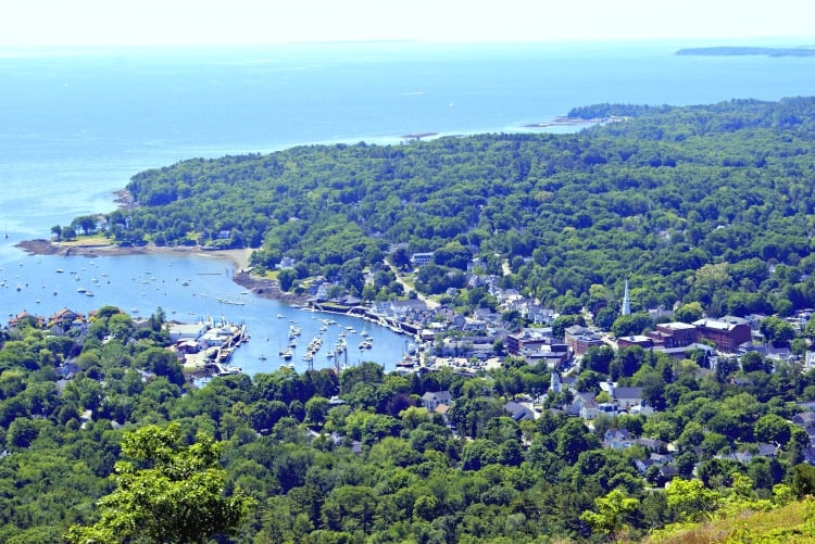 mid coast maine aerial overview