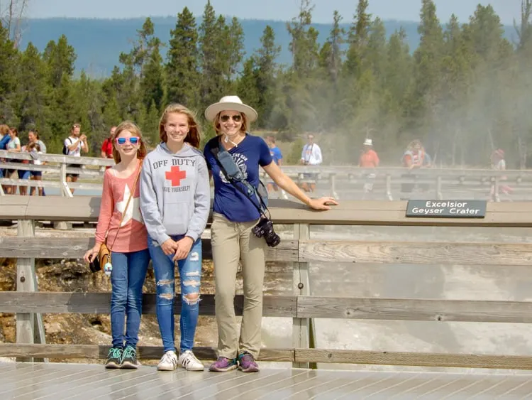 family vacation in yellowstone