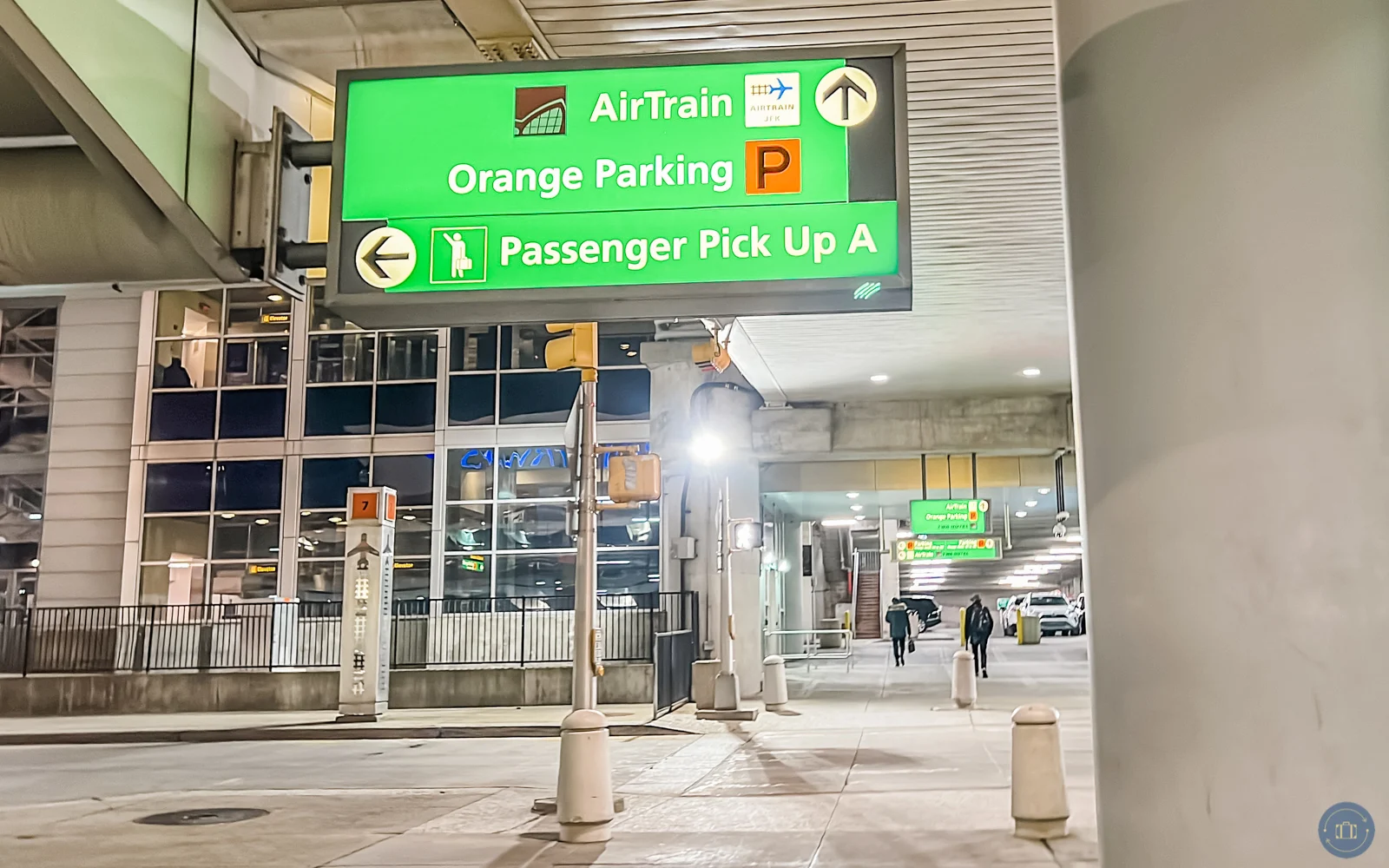 exit the terminal and cross the road to follow signs for airtrain at jfk airport