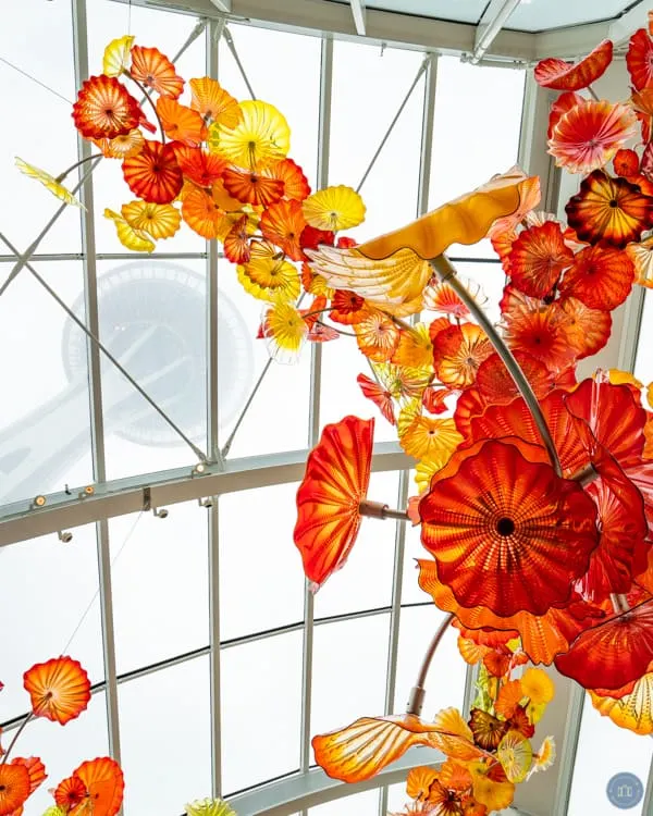 chihuly garden glass sculpture space needle view