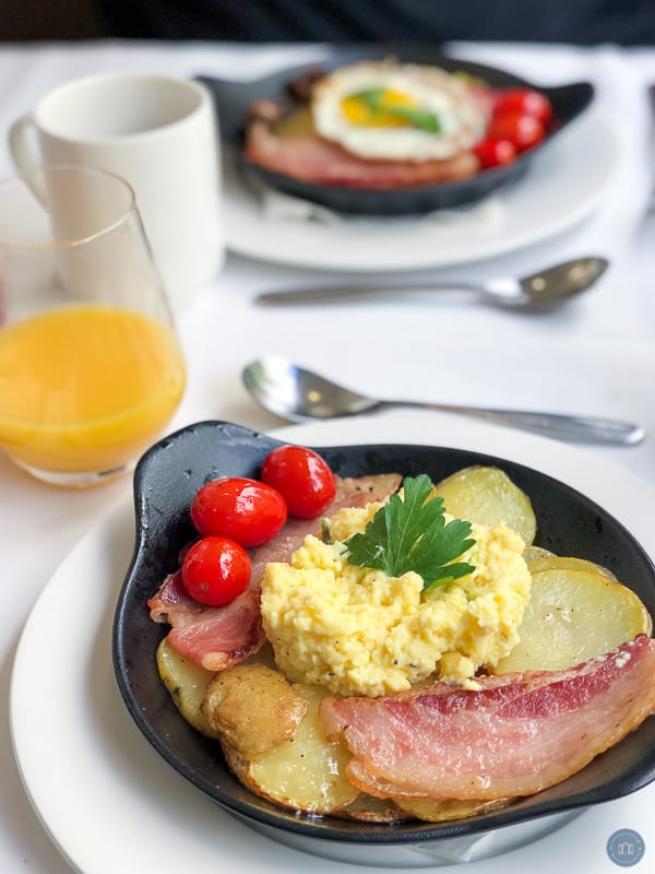 breakfast skillet on rocky mountain train