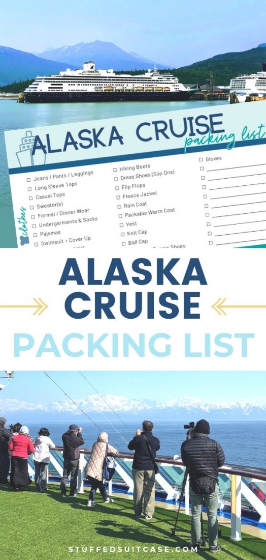 Printable packing list for what to pack for an Alaska cruise