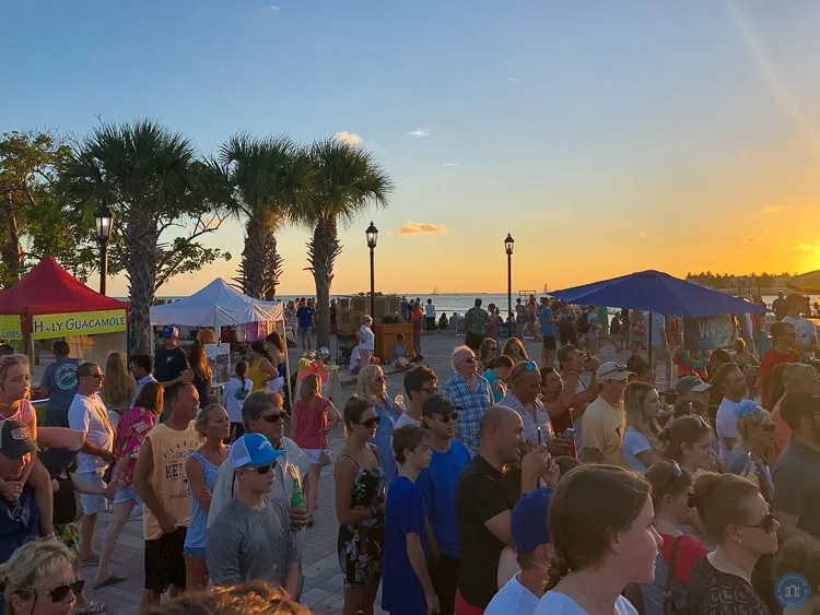sunset celebration at mallory square in key west