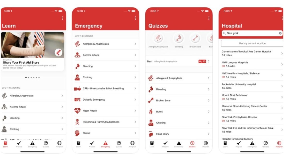 first aid app screenshots