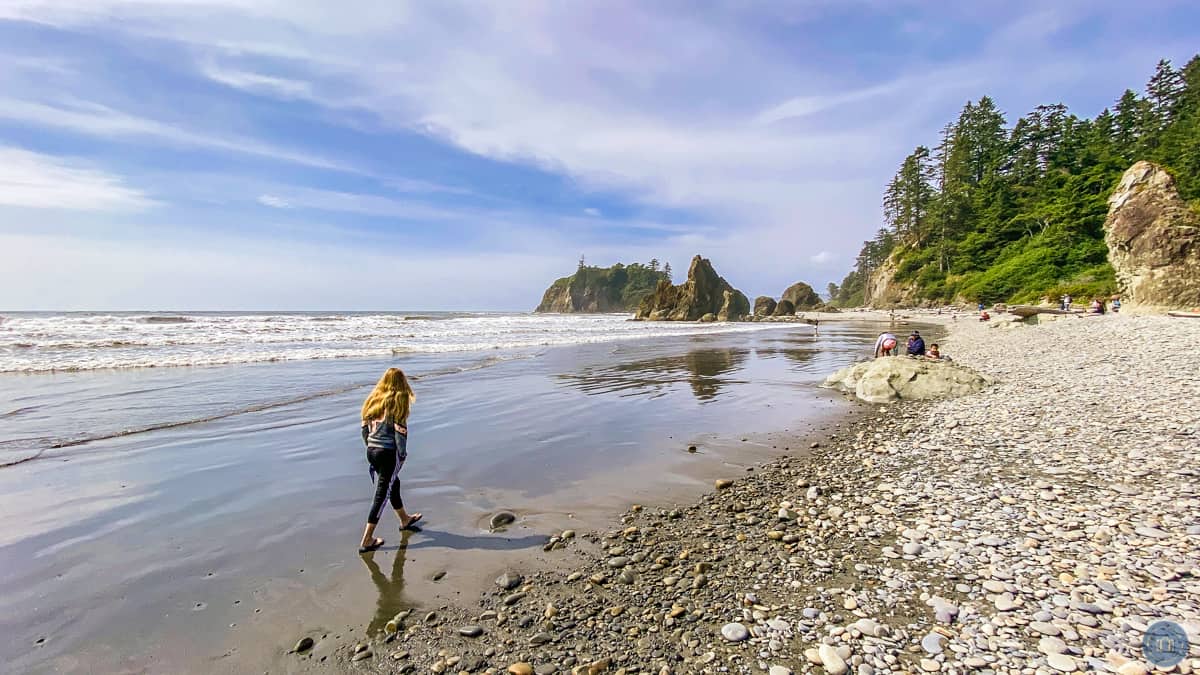 walking on ruby beach olympic peninsula