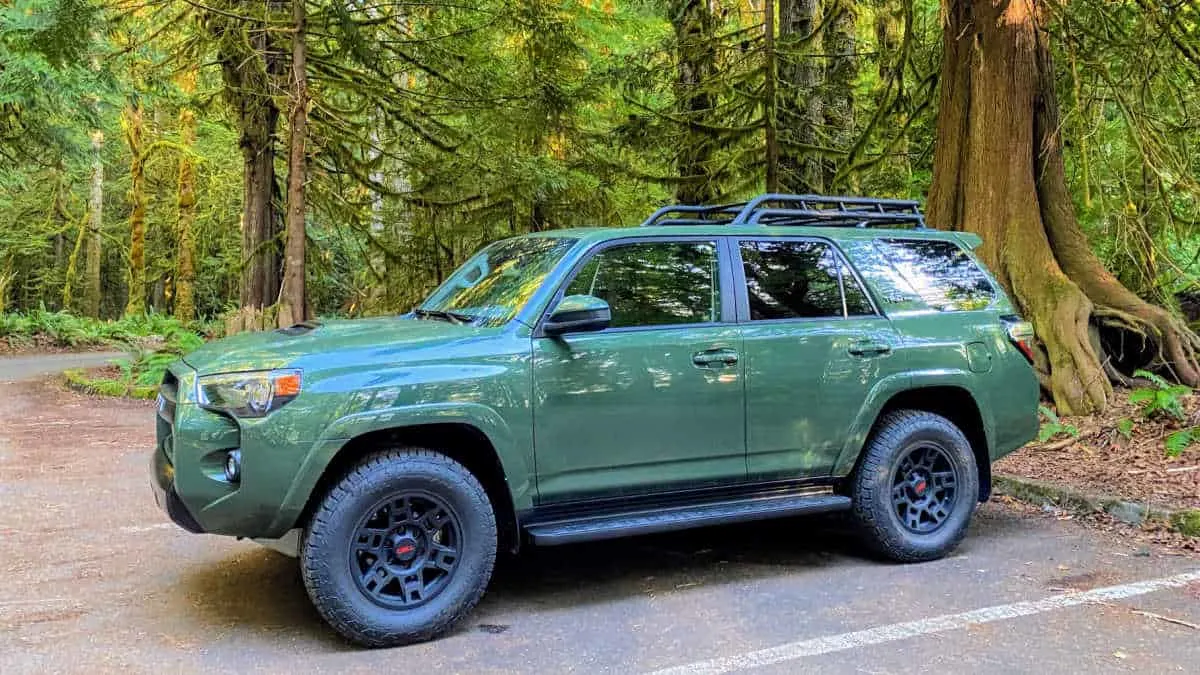 toyota 4runner parked in forest