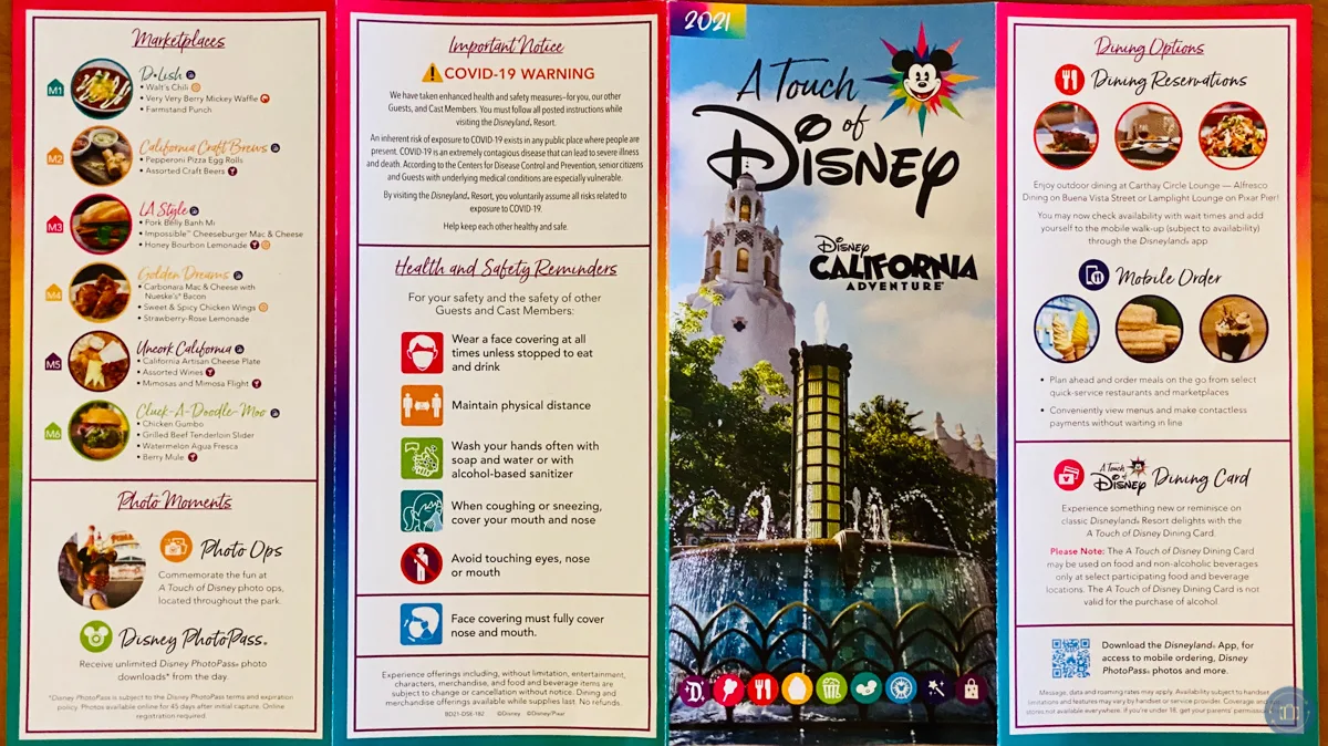 touch of disney park map side 2