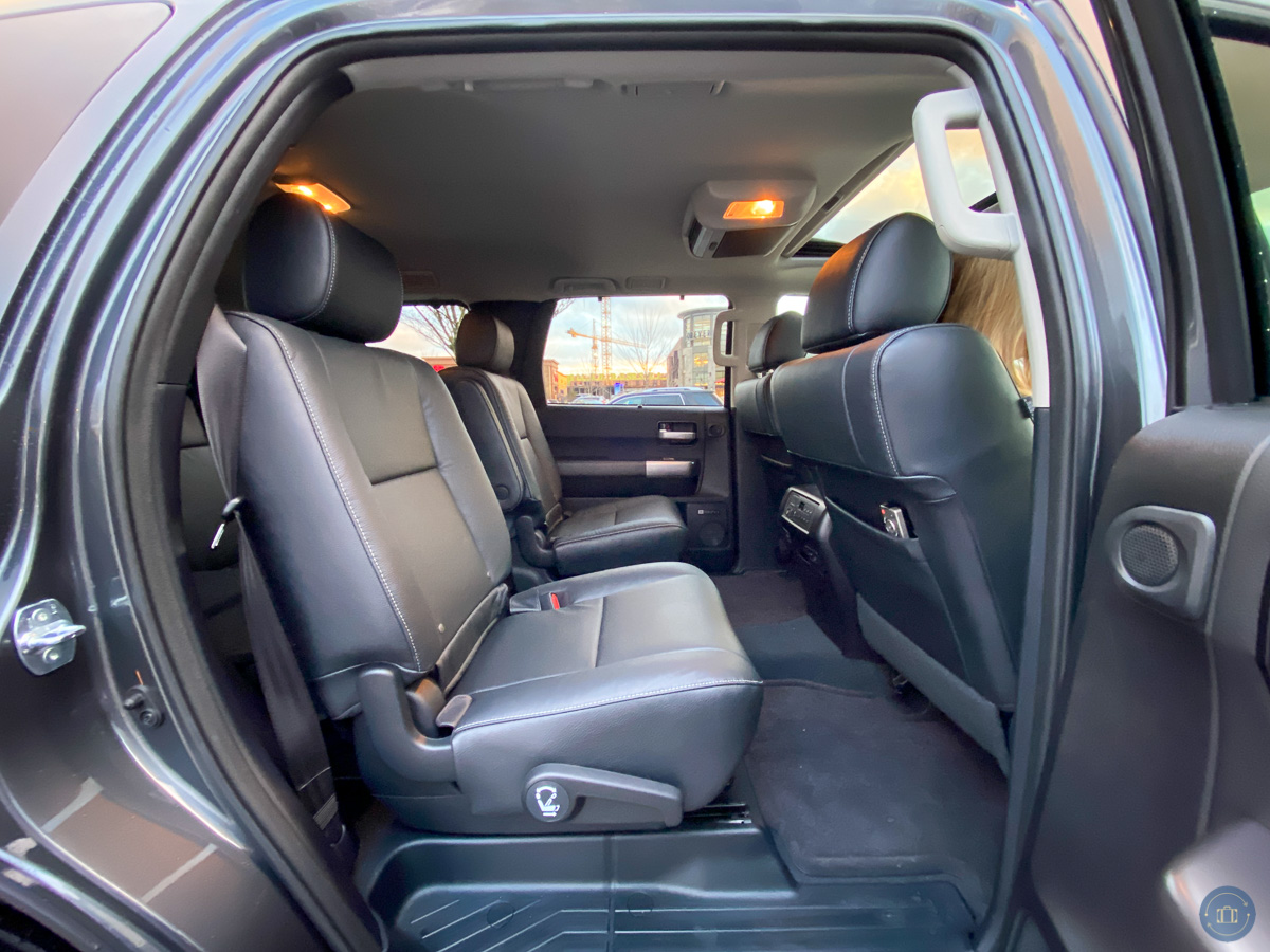 backseat of toyota sequoia suv