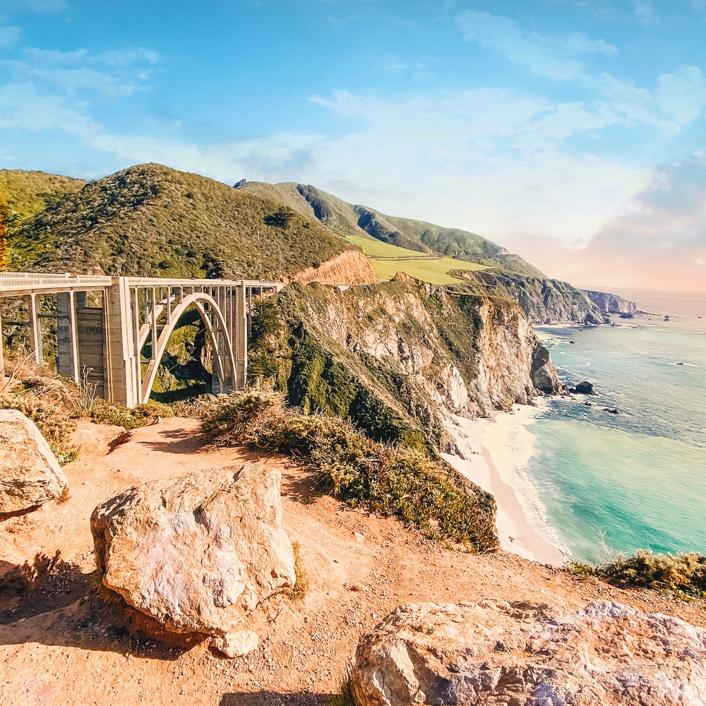 bixby bridge on california coast