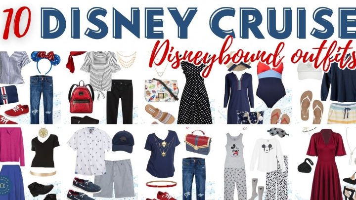disney cruise outfit collage with text