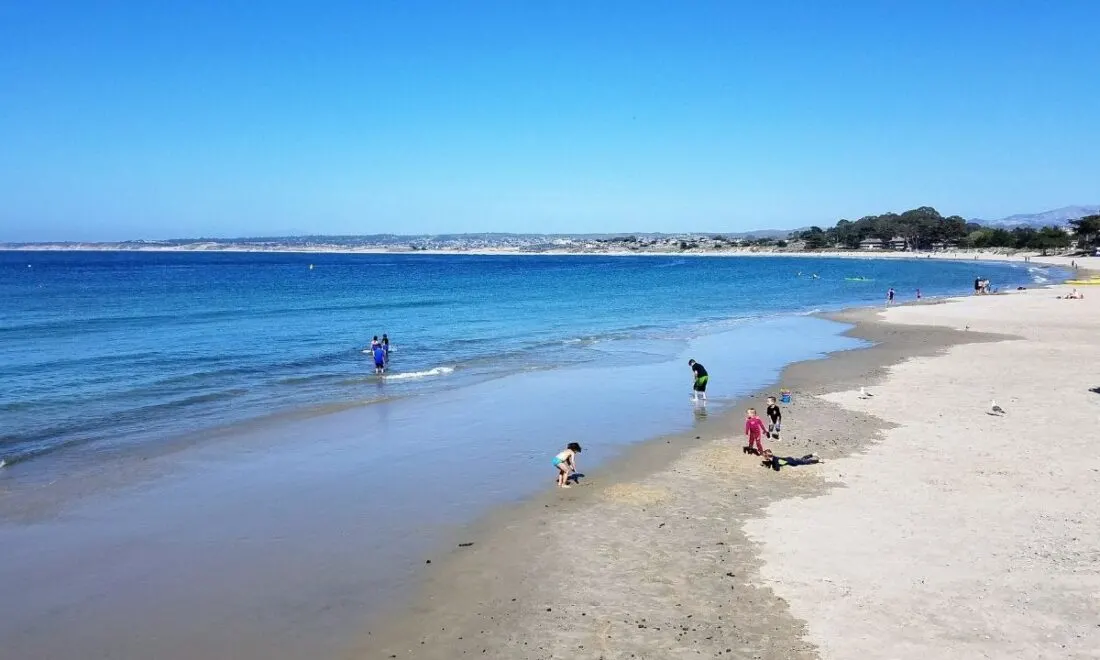 monterey california kids on beach