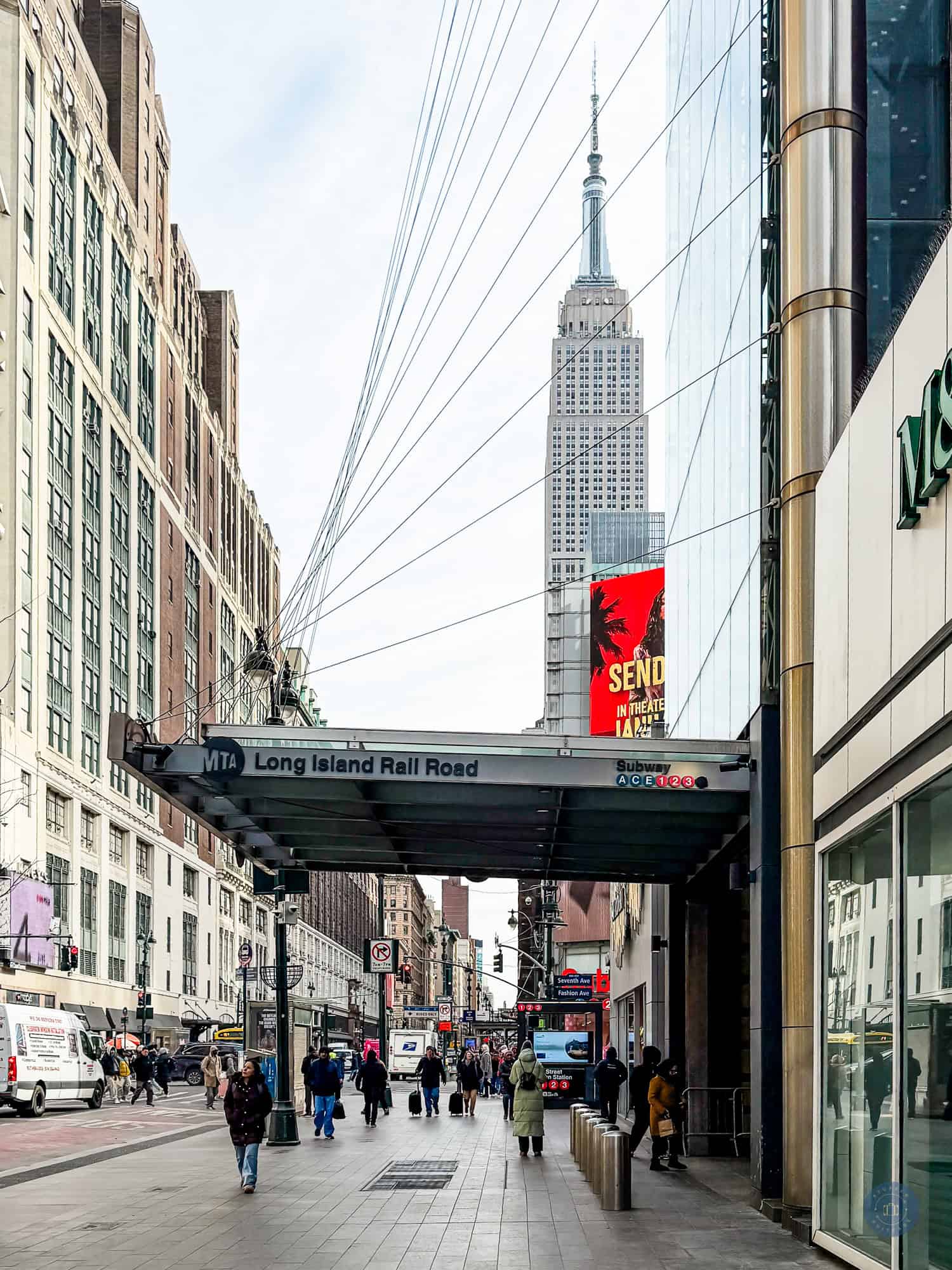 long island rail road entrance off 34th and 7th Ave