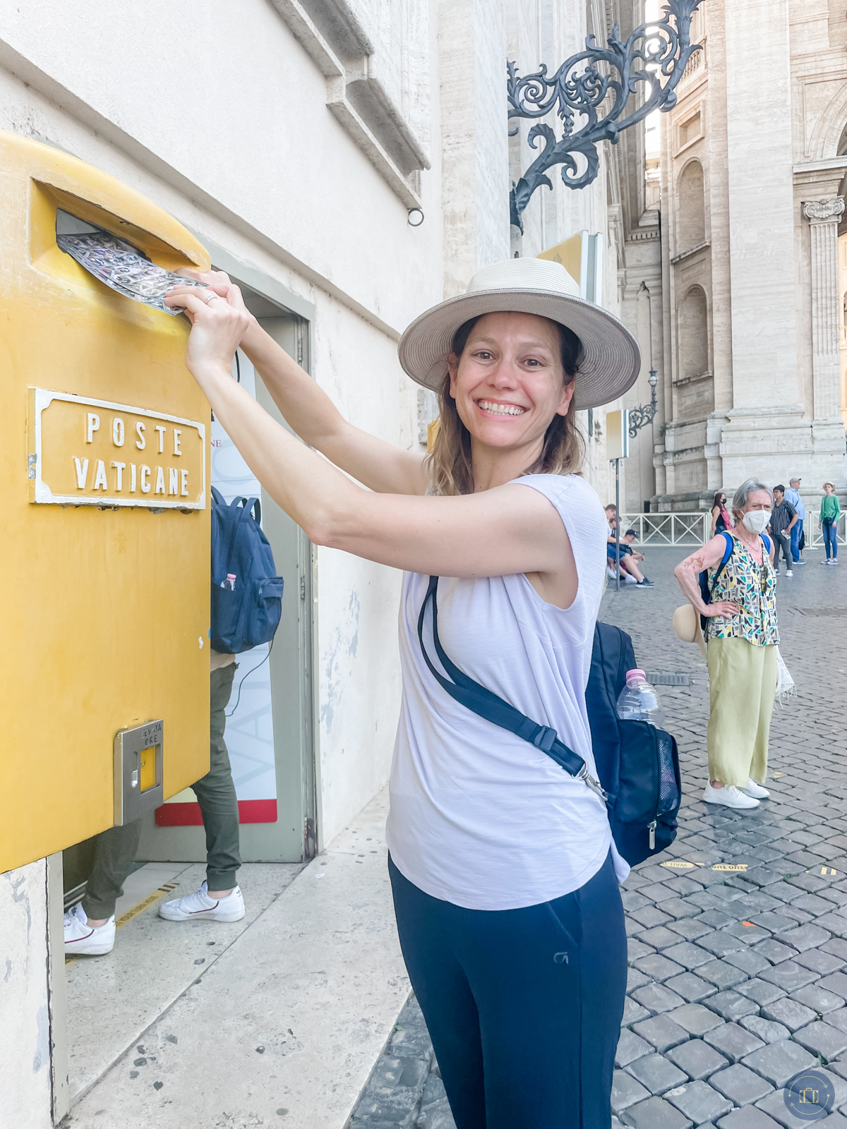 mailing a postcard from the vatican in rome