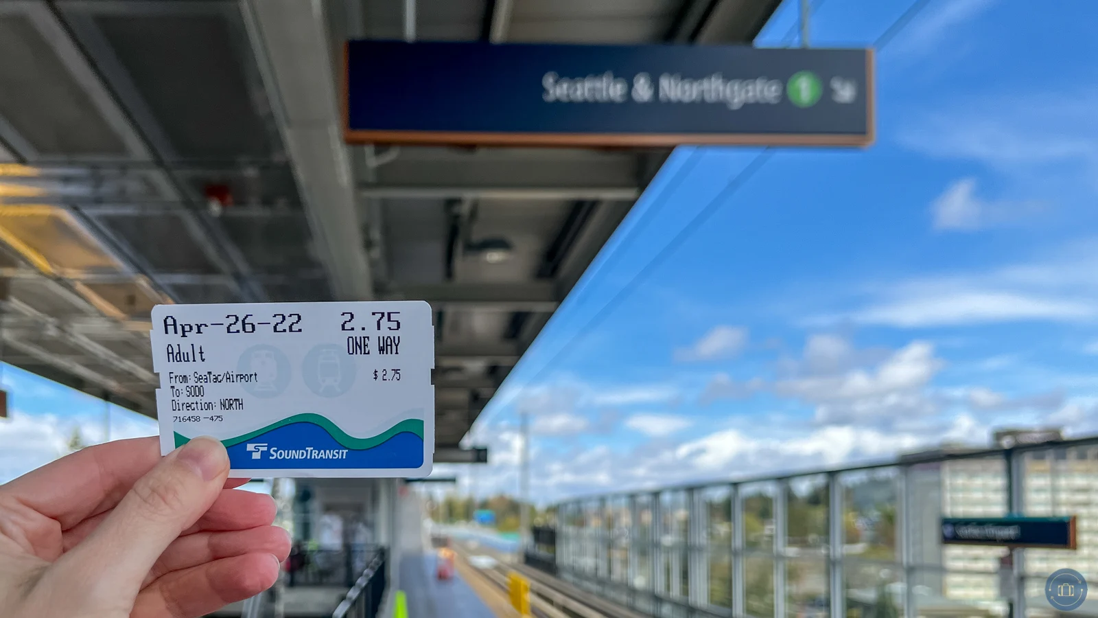 waiting for the northbound Northgate train into downtown seattle