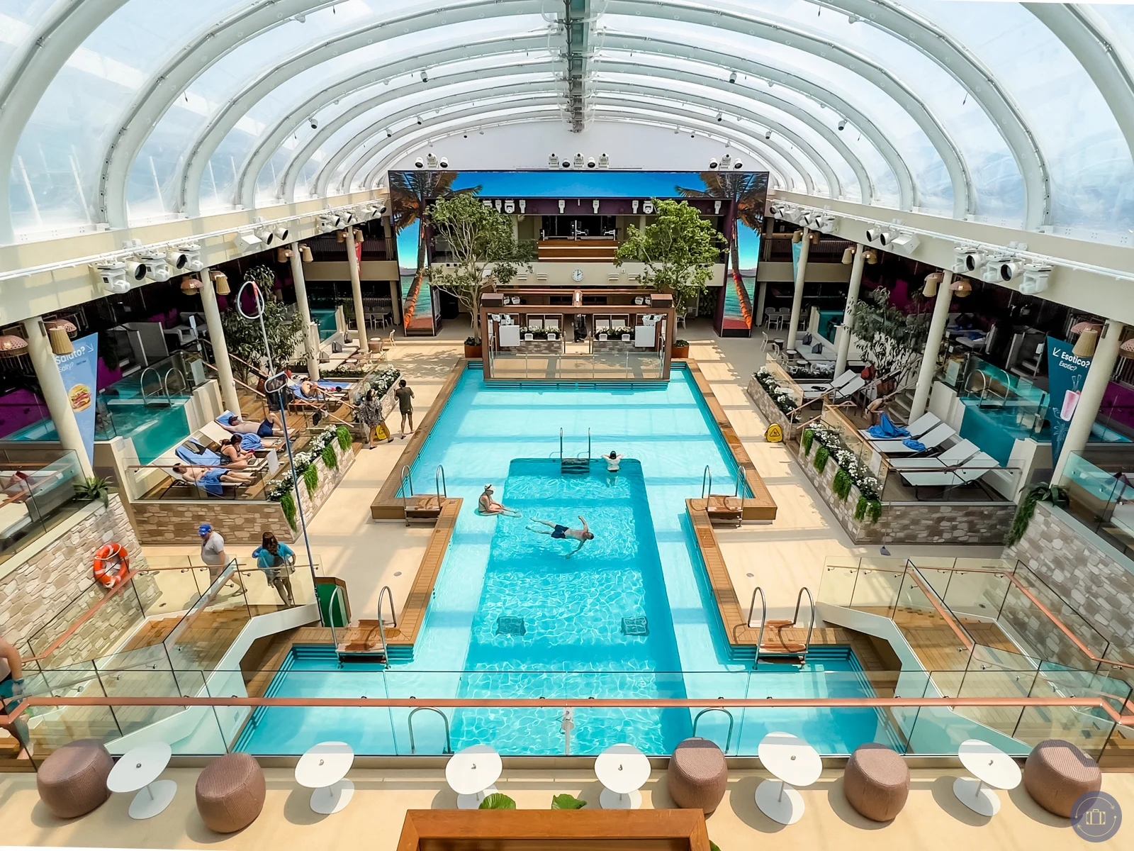indoor pool space aboard costa toscana cruise ship