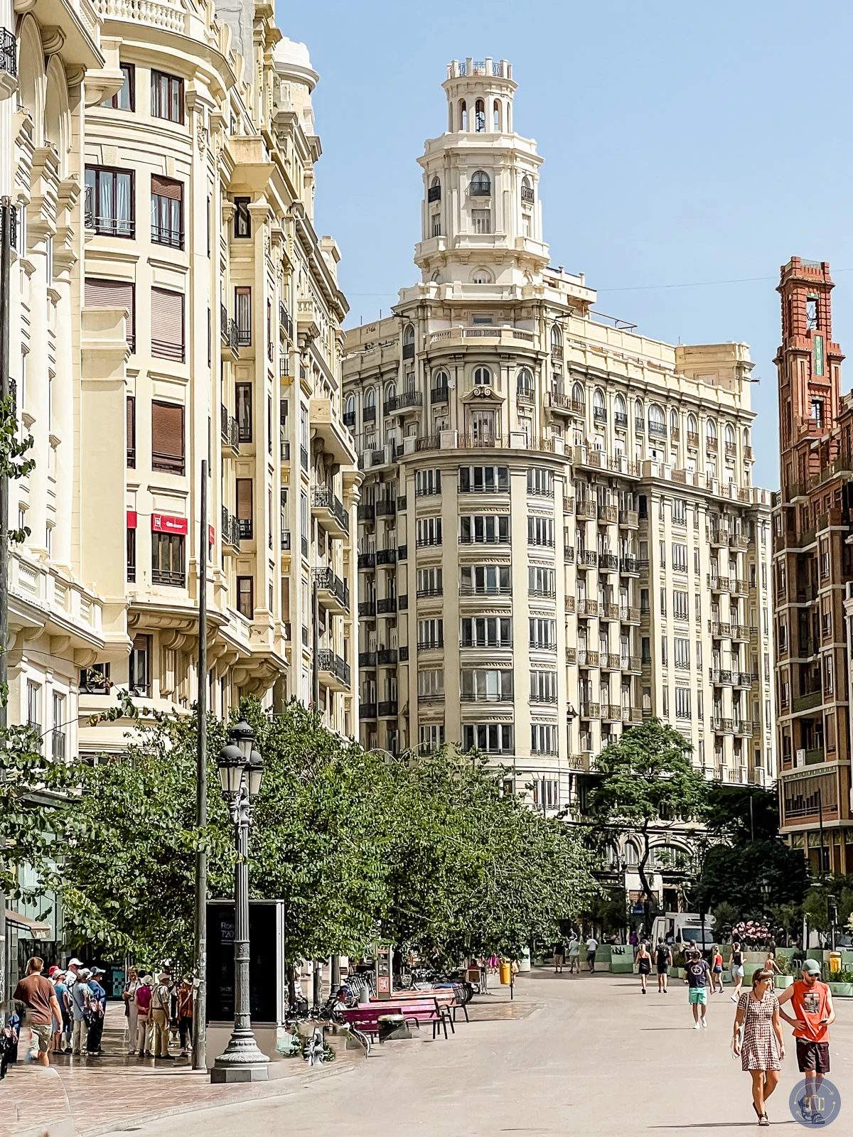 city building street in valencia spain
