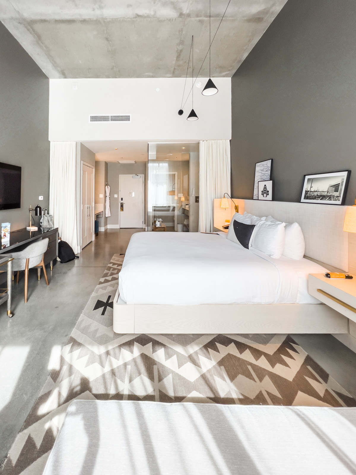 modern hotel room at Mountain Shadows Resort in Scottsdale