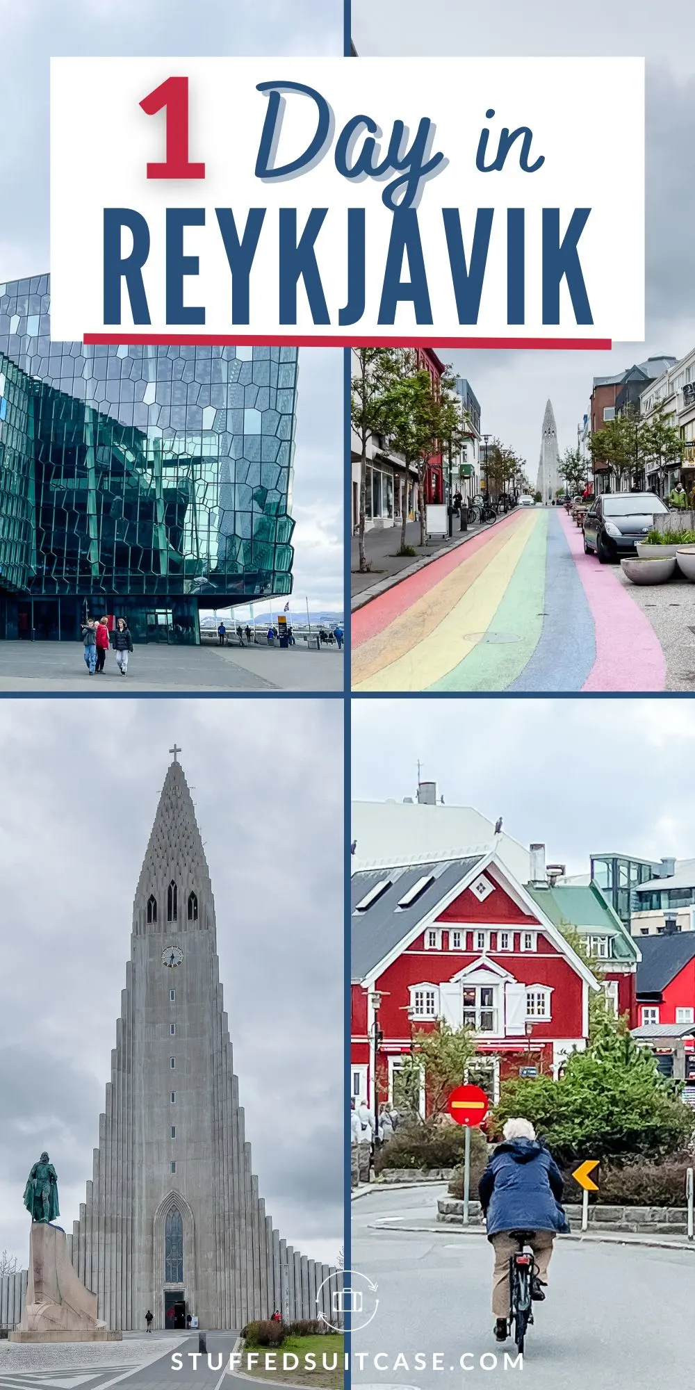 itinerary for one day in reykjavik iceland harpa hallgrimskirkja collage