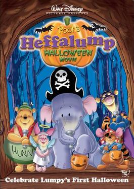 winnie the pool and friends including heffalump dressed up in halloween costumes for movie poster